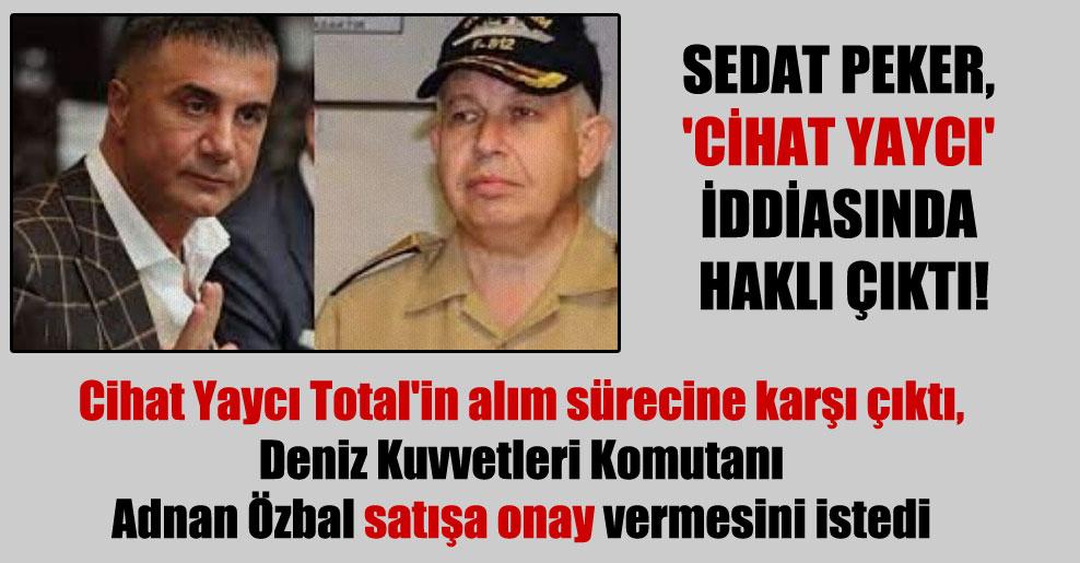 Sedat Peker, ‘Cihat Yaycı’ iddiasında haklı çıktı!