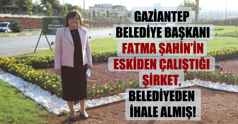 Gaziantep Belediye Başkanı Fatma Şahin’in eskiden çalıştığı şirket, belediyeden ihale almış!