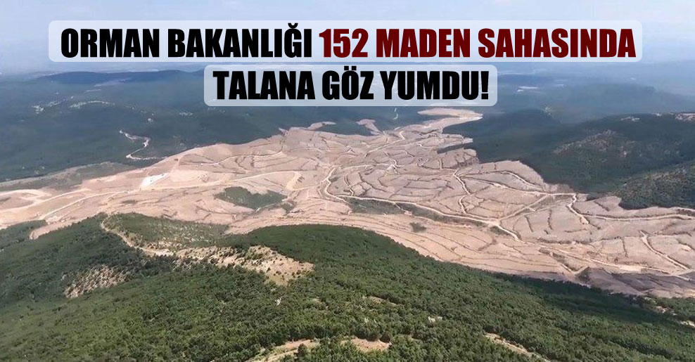 Orman Bakanlığı 152 maden sahasında talana göz yumdu!