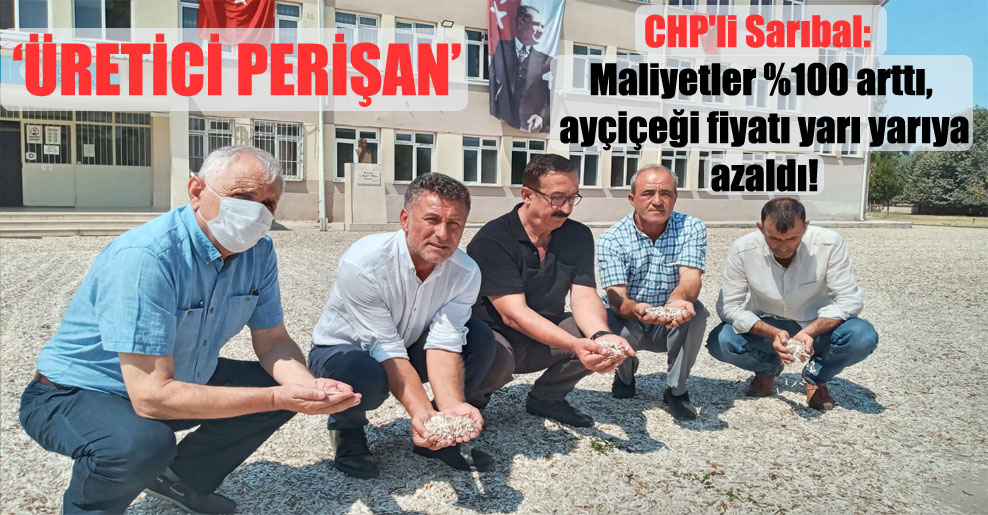 CHP’li Sarıbal: Maliyetler yüzde 100 arttı, ayçiçeği fiyatı yarı yarıya azaldı!