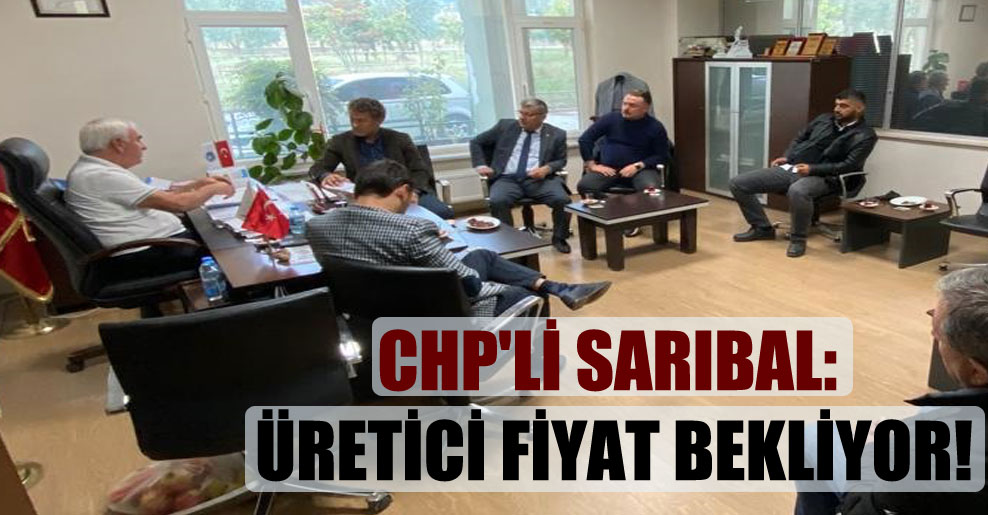 CHP’li Sarıbal: Üretici fiyat bekliyor!