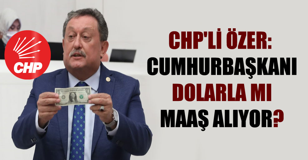 CHP’li Özer: Cumhurbaşkanı Dolarla mı maaş alıyor?
