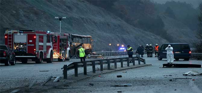 Bulgaristan’da kaza: İstanbul’dan yola çıkan otobüsteki 46 kişi yanarak öldü