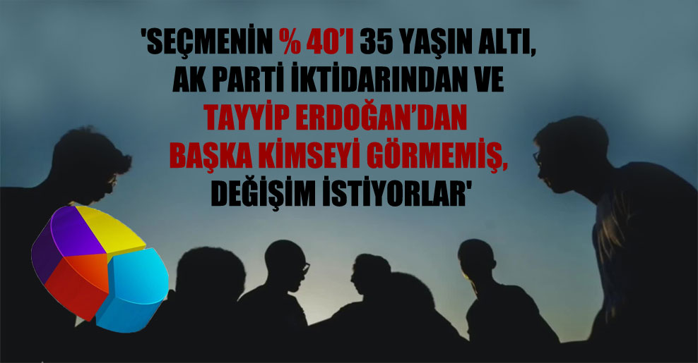 ‘Seçmenin yüzde 40’ı 35 yaşın altı, Ak Parti iktidarından ve Tayyip Erdoğan’dan başka kimseyi görmemiş, değişim istiyorlar’