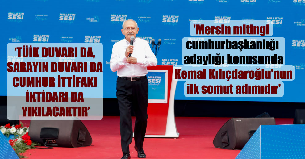 ‘Mersin mitingi cumhurbaşkanlığı adaylığı konusunda Kemal Kılıçdaroğlu’nun ilk somut adımıdır’