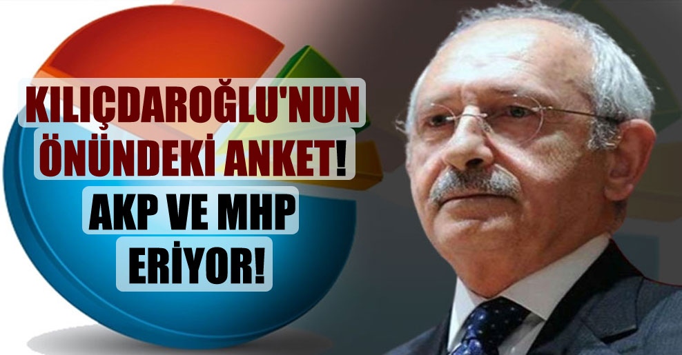 Kılıçdaroğlu’nun önündeki anket! AKP ve MHP eriyor!