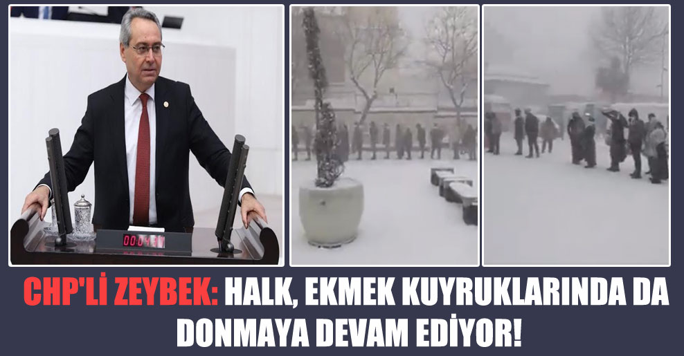 CHP’li Zeybek: Halk, ekmek kuyruklarında da donmaya devam ediyor!