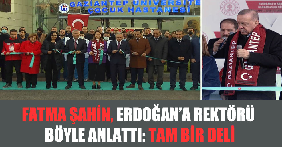 Fatma Şahin, Erdoğan’a rektörü böyle anlattı: Tam bir deli