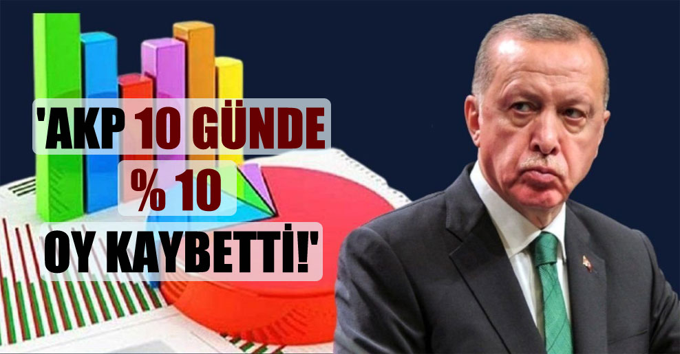 ‘AKP 10 günde yüzde 10 oy kaybetti!’