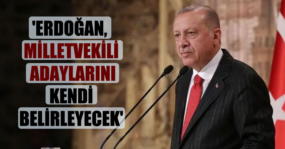 ‘Erdoğan, milletvekili adaylarını kendi belirleyecek’