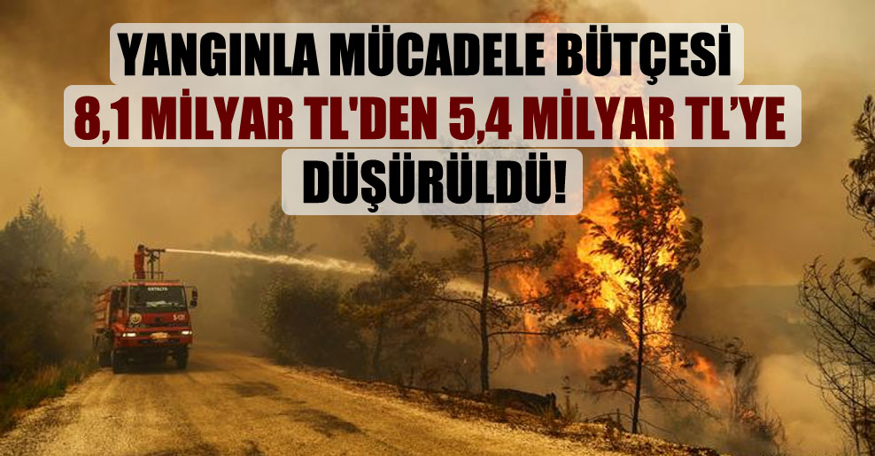 Yangınla mücadele bütçesi 8,1 milyar TL’den 5,4 milyar TL’ye düşürüldü!