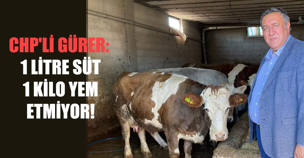 CHP’li Gürer: 1 litre süt 1 kilo yem etmiyor!