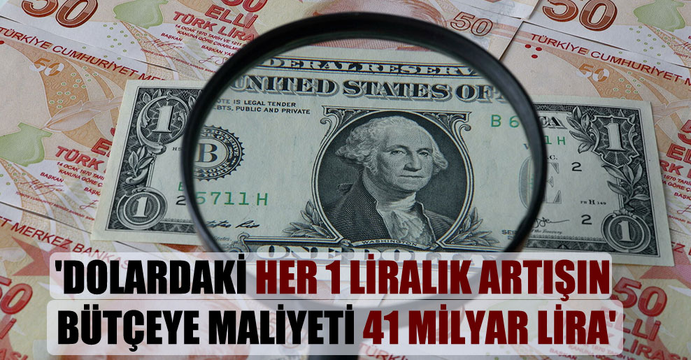 ‘Dolardaki her 1 liralık artışın bütçeye maliyeti 41 milyar lira’