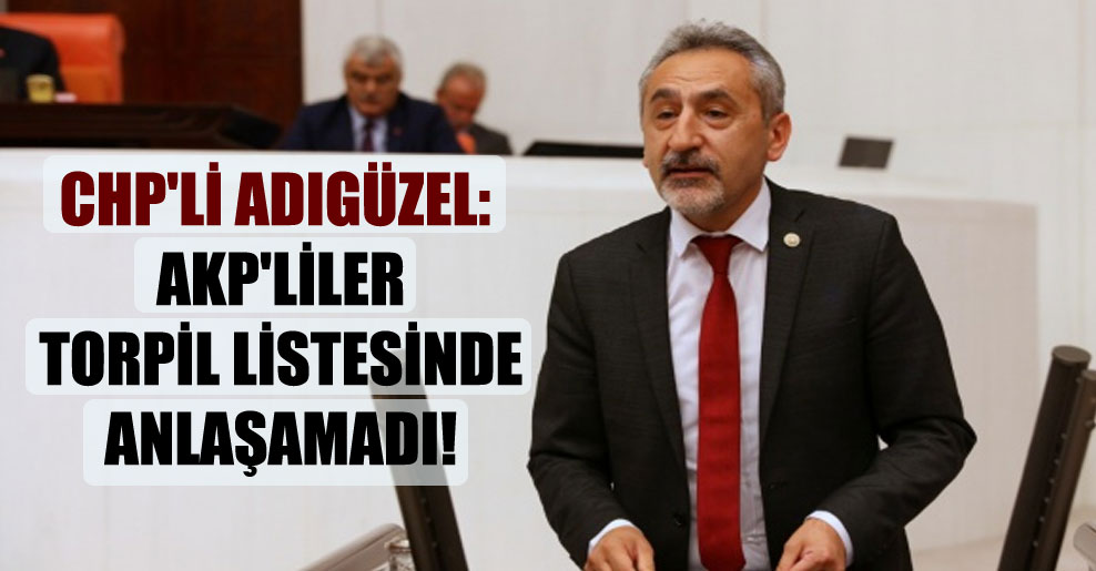 CHP’li Adıgüzel: AKP’liler torpil listesinde anlaşamadı!