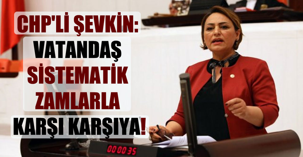 CHP’li Şevkin: Vatandaş sistematik zamlarla karşı karşıya!