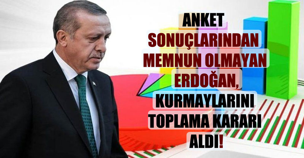 Anket sonuçlarından memnun olmayan Erdoğan, kurmaylarını toplama kararı aldı!