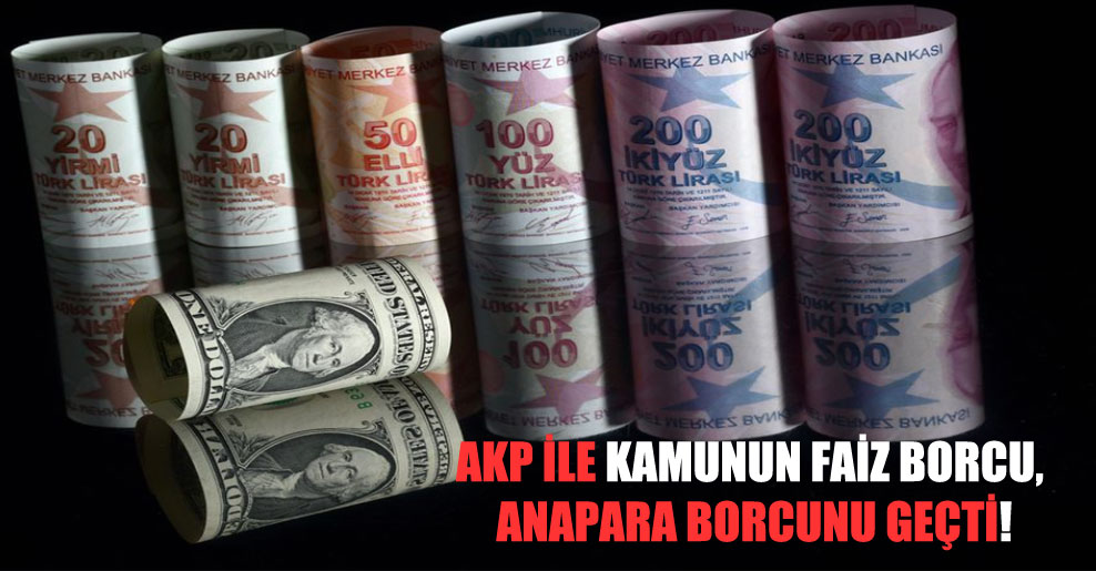 AKP ile kamunun faiz borcu, anapara borcunu geçti!