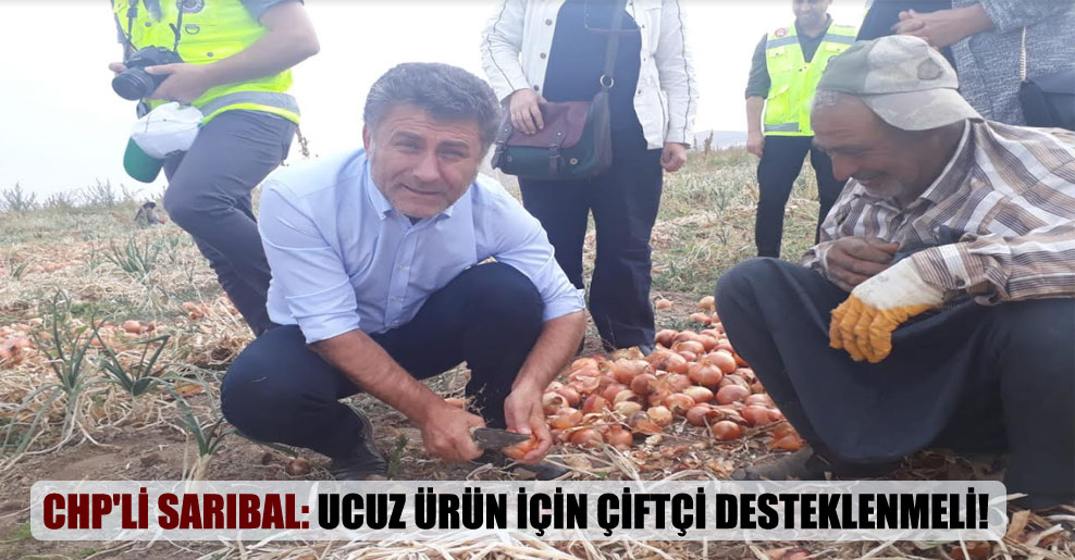 CHP’li Sarıbal: Ucuz ürün için çiftçi desteklenmeli!