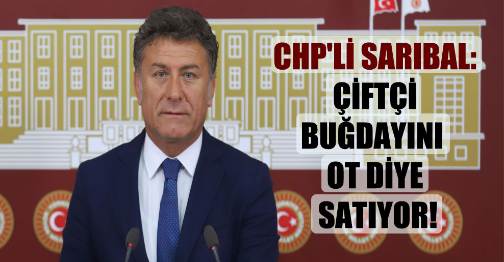 CHP’li Sarıbal: Çiftçi buğdayını ot diye satıyor!