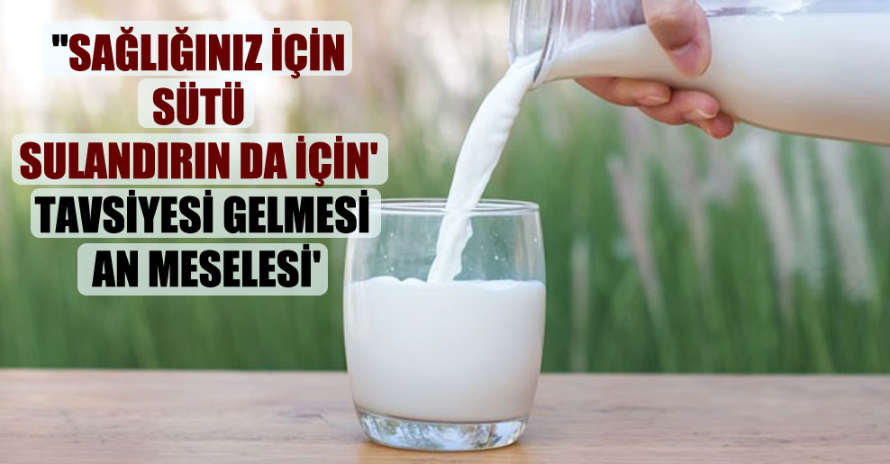 ”Sağlığınız için sütü sulandırın da için’ tavsiyesi gelmesi an meselesi’