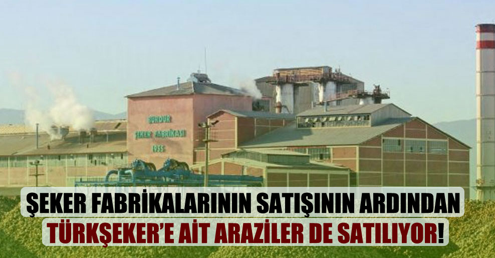 Şeker fabrikalarının satışının ardından TÜRKŞEKER’e ait araziler de satılıyor!