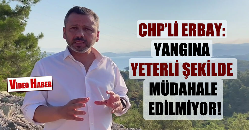 CHP’li Erbay: Yangına yeterli şekilde müdahale edilmiyor!