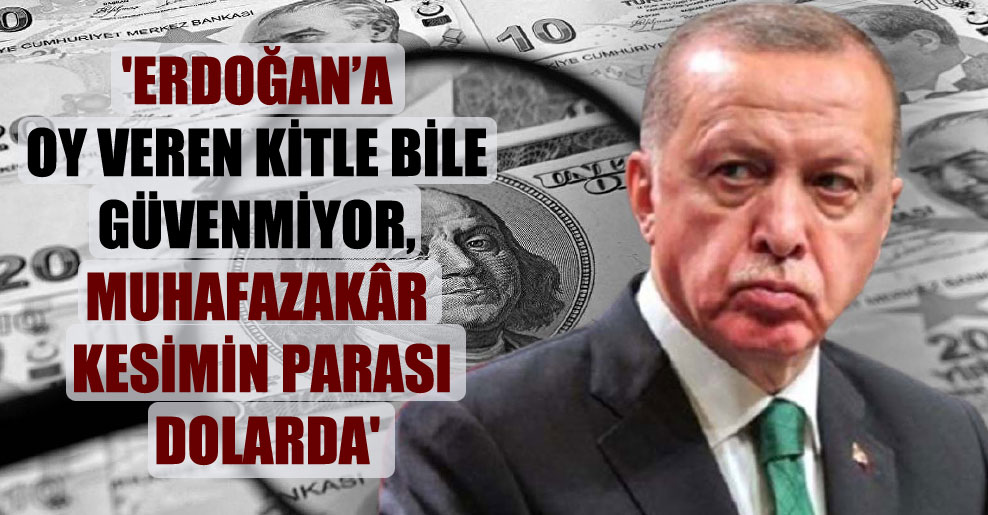 ‘Erdoğan’a oy veren kitle bile güvenmiyor, muhafazakâr kesimin parası dolarda’
