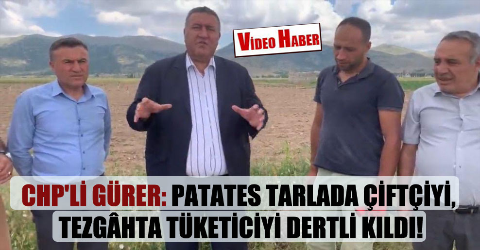 CHP’li Gürer: Patates tarlada çiftçiyi, tezgâhta tüketiciyi dertli kıldı!