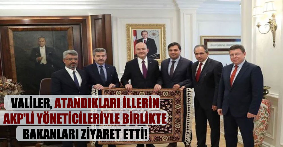 Valiler, atandıkları illerin AKP’li yöneticileriyle birlikte bakanları ziyaret etti!