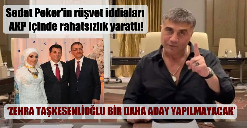 Sedat Peker’in rüşvet iddiaları AKP içinde rahatsızlık yarattı!