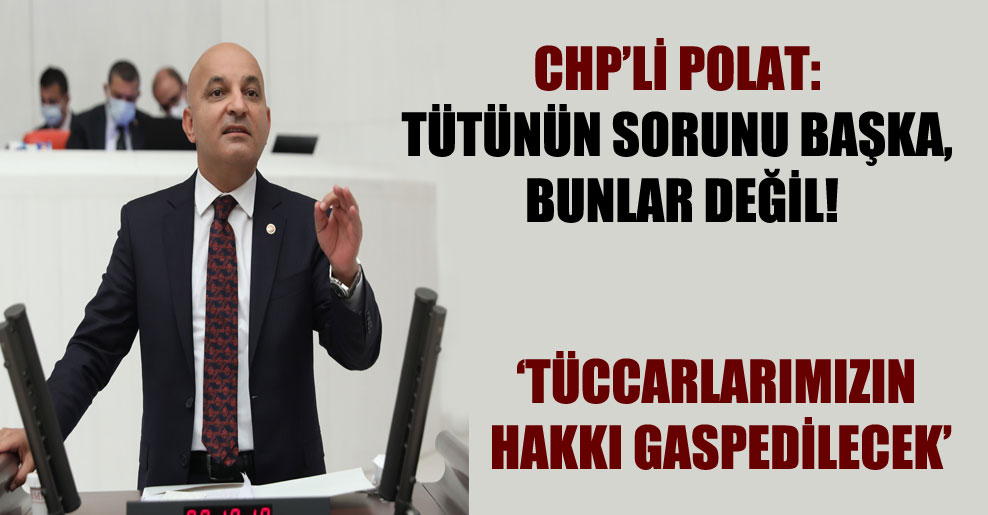 CHP’li Polat: Tütünün sorunu başka, bunlar değil!