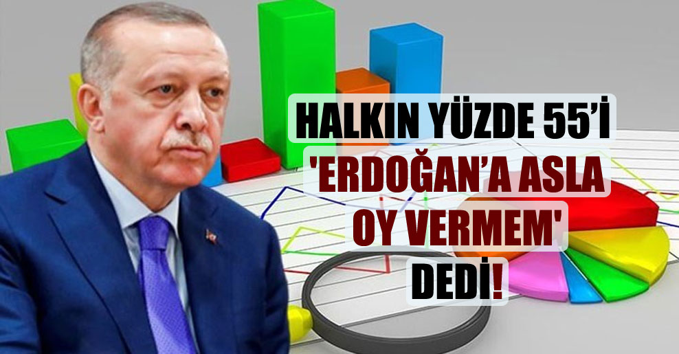 Halkın yüzde 55’i ‘Erdoğan’a asla oy vermem’ dedi!