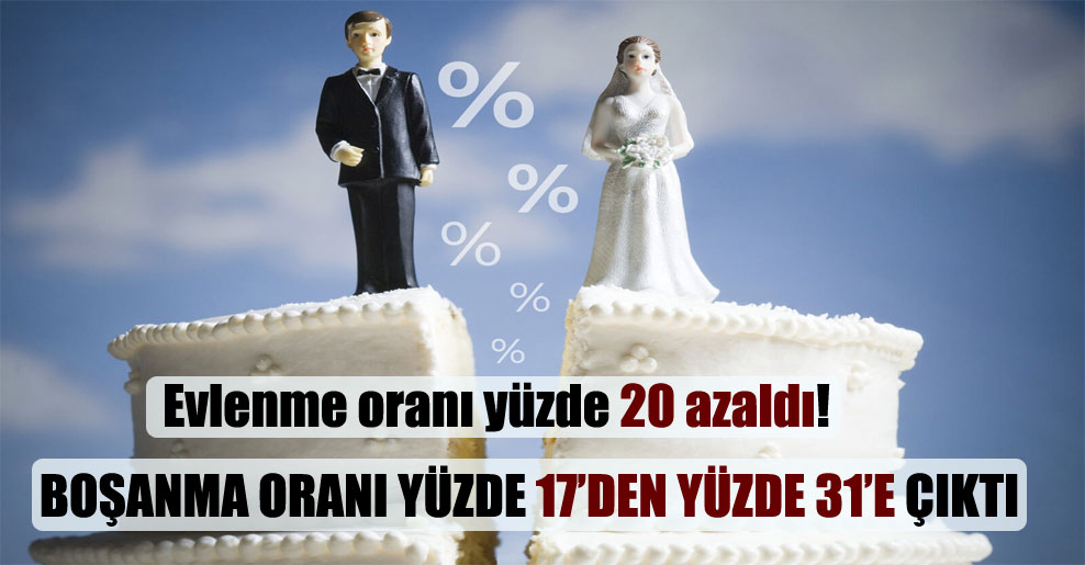 Evlenme oranı yüzde 20 azaldı!