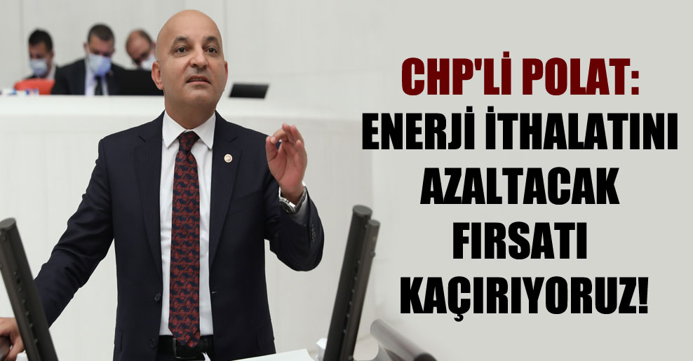 CHP’li Polat: Enerji ithalatını azaltacak fırsatı kaçırıyoruz!
