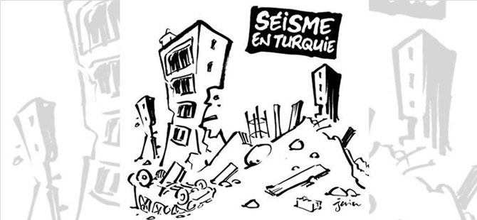 Charlie Hebdo’nun Türkiye’deki depremle ilgili yayımladığı, ‘günün karikatürü’ tepki çekti!