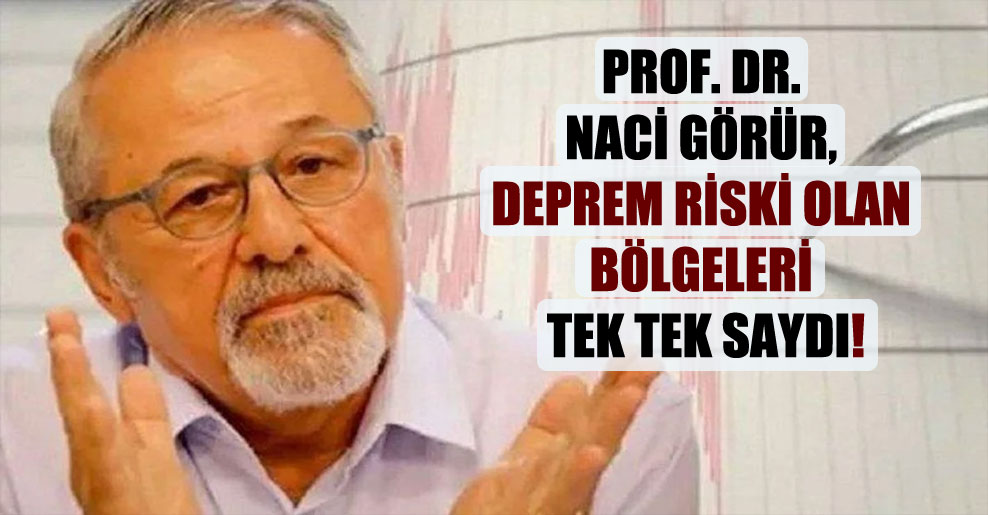 Prof. Dr. Naci Görür, deprem riski olan bölgeleri tek tek saydı!