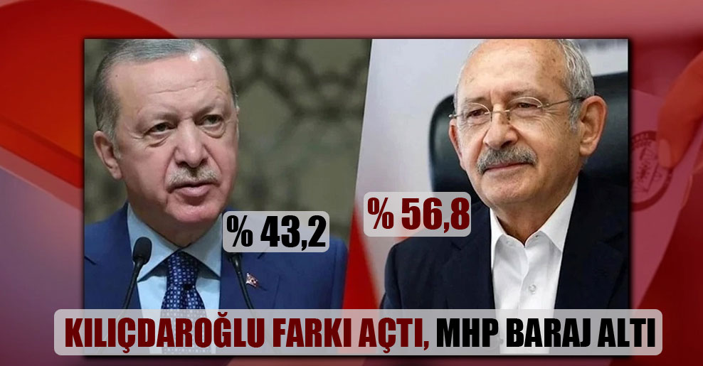 Kılıçdaroğlu farkı açtı, MHP baraj altı