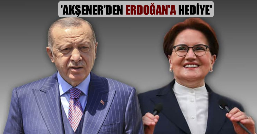 ‘Akşener’den Erdoğan’a hediye’