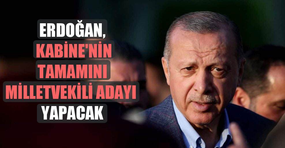 Erdoğan, Kabine’nin tamamını milletvekili adayı yapacak