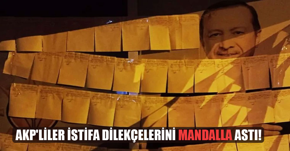 AKP’liler istifa dilekçelerini mandalla astı!
