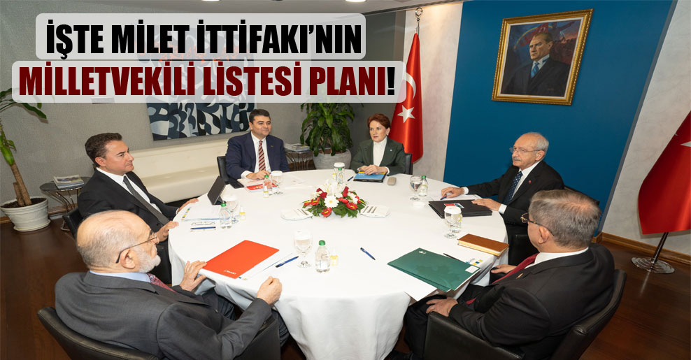İşte Milet İttifakı’nın milletvekili listesi planı!