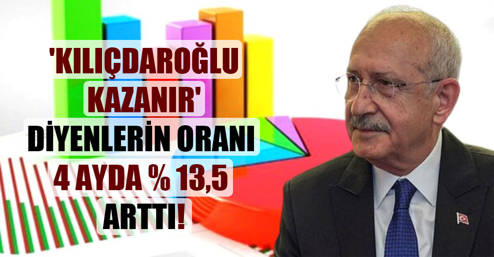 ‘Kılıçdaroğlu kazanır’ diyenlerin oranı 4 ayda yüzde 13,5 arttı!