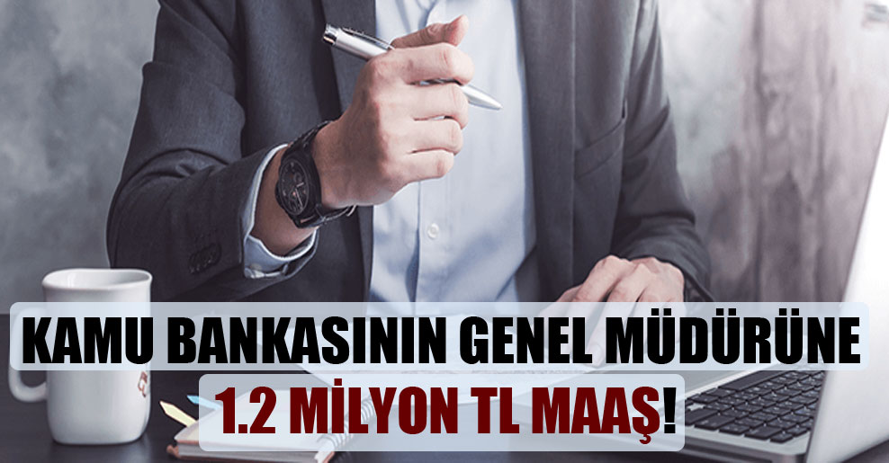 Kamu bankasının genel müdürüne 1.2 milyon TL maaş!