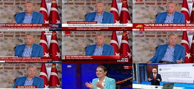 Erdoğan 18 kanalda birden konuştu