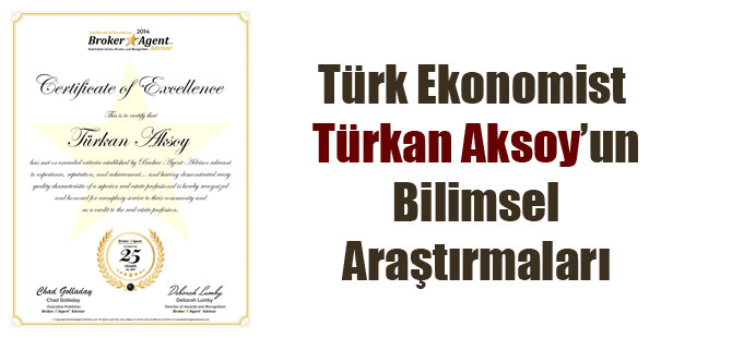 Türk Ekonomist Türkan Aksoy’un Bilimsel Araştırmaları