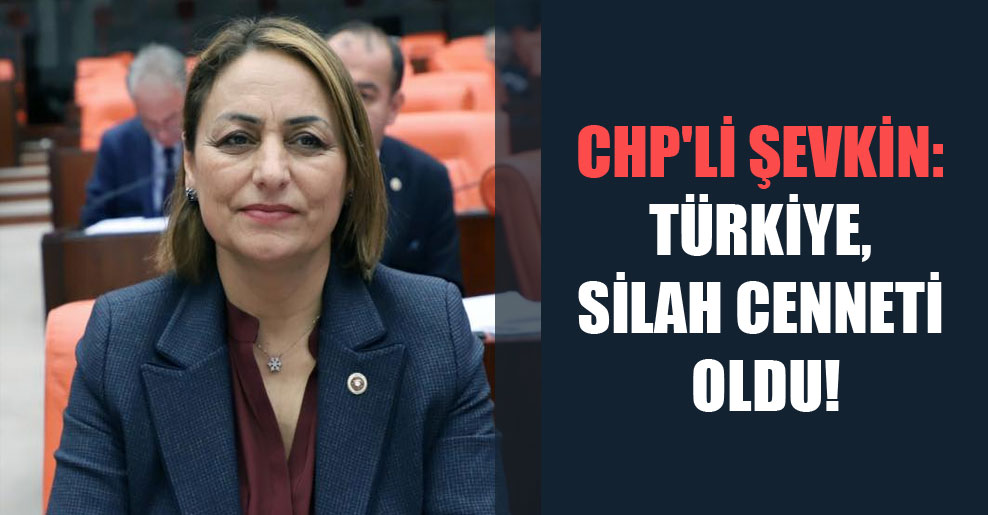 CHP’li Şevkin: Türkiye, silah cenneti oldu!