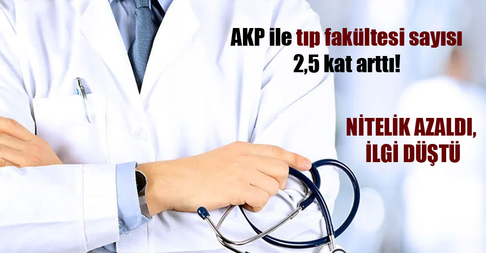 AKP ile tıp fakültesi sayısı 2,5 kat arttı!