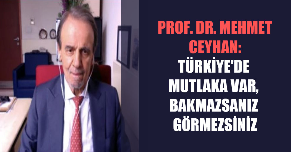 Prof. Dr. Mehmet Ceyhan: Türkiye’de mutlaka var, bakmazsanız görmezsiniz