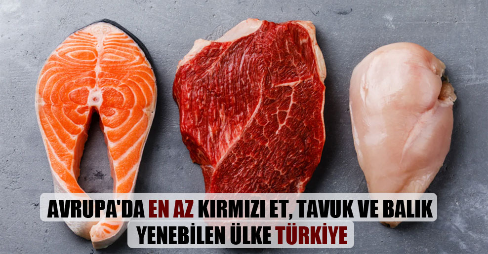 Avrupa’da en az kırmızı et, tavuk ve balık yenebilen ülke Türkiye