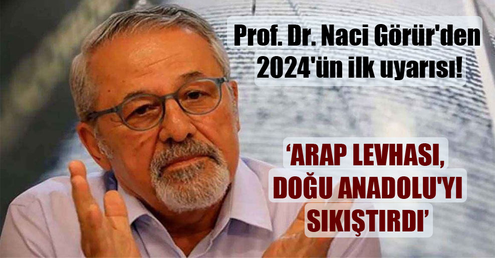 Prof. Dr. Naci Görür’den 2024’ün ilk uyarısı!